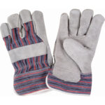 Rugged Fitters Gloves, X-Large, Split Cowhide Palm, Cotton Inner Lining