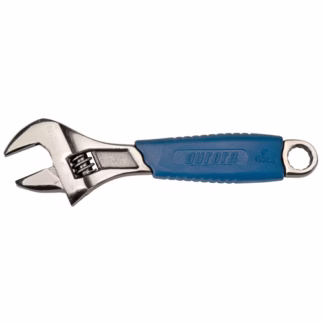 Adjustable Wrench, 6" L, 1" Max Width, Black