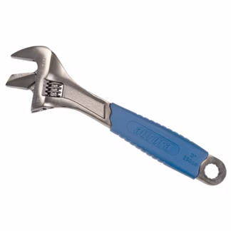 Adjustable Wrench, 10" L, 1-3/8" Max Width, Black