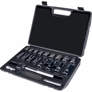 Socket Set, 20 Pcs, 3/8" Drive Size, Deep