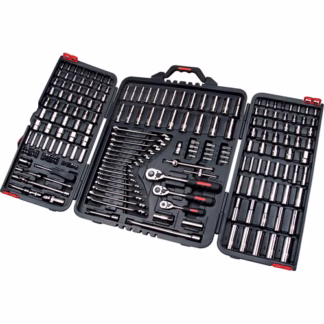 1/4", 3/8" & 1/2" Drive SAE/Metric Socket & Wrench Set, 210 Pcs, Deep