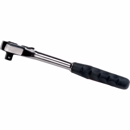 Quick-Release Rubber Grip Ratchet Wrench, 3/8" Drive, Rubber Handle