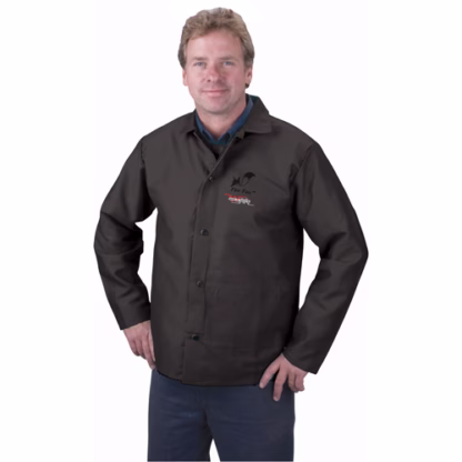 Flame Retardant Jacket, Cotton, 3X-Large, Black