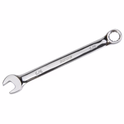 Combination Wrench, 12 Point, 3/8", Chrome Finish