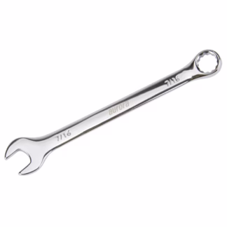 Combination Wrench, 12 Point, 7/16", Chrome Finish