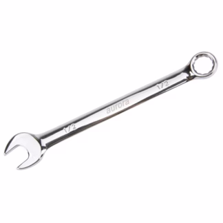 Combination Wrench, 12 Point, 1/2", Chrome Finish
