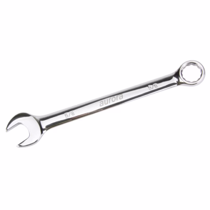Combination Wrench, 12 Point, 5/8", Chrome Finish