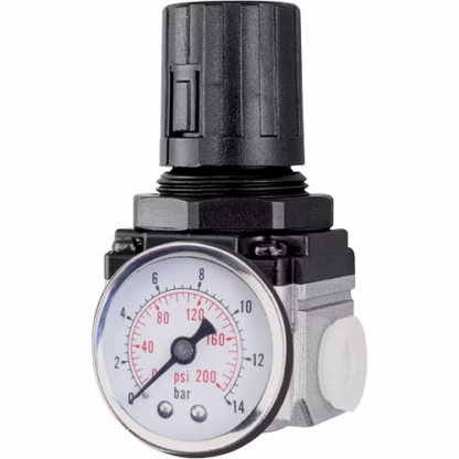 Air Regulator (Gauge Included), 1/4" NPT, 220 PSI Max. PSI, Modular