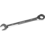 SAE Ratcheting Combination Wrench, 12 Point, 1/2", Chrome Finish
