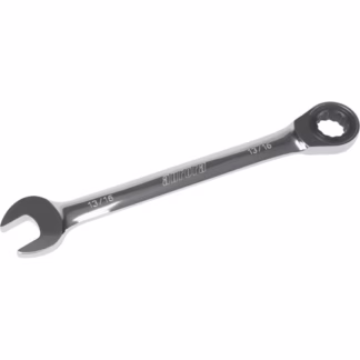 SAE Ratcheting Combination Wrench, 12 Point, 13/16", Chrome Finish