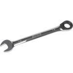SAE Ratcheting Combination Wrench, 12 Point, 7/8", Chrome Finish