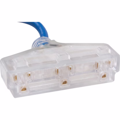 TPE-Rubber Extension Cord with Light Indicator, All-Weather, SJEOW, 14/3 AWG, 15 A, 3 Outlet(s) - Image 2