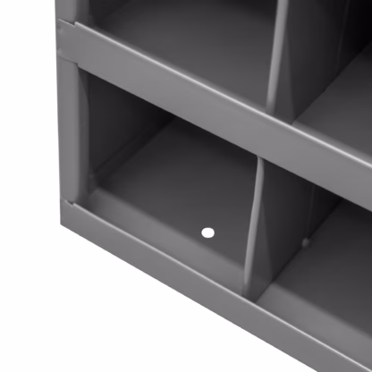 Steel Storage Bin Cabinet, 33-3/4" W x 12" D x 42" H, Grey - Image 4
