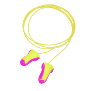 Howard Leight Laser Lite Multi-Colour Foam Earplugs, Pair - Polybag, Corded 100 pairs