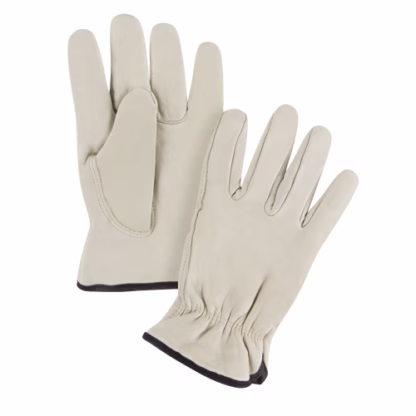 Cold Weather Lined Drivers Gloves, Small, Grain Cowhide Palm, Fleece Inner Lining