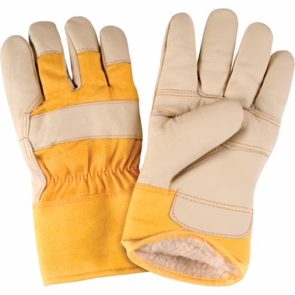 Standard-Duty Cold Weather-Lined Fitters Gloves, Large, Grain Furniture Palm, Boa Inner Lining
