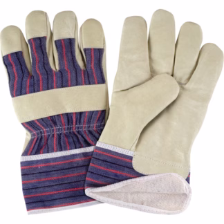 Comfort Cold Weather-Lined Work Gloves, Large, Grain Pigskin Palm, Cotton Fleece Inner Lining