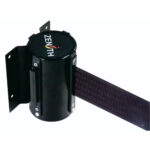 Wall Mount Barrier, Steel, Screw Mount, 7', Black Tape