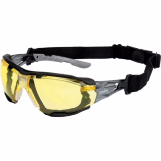 Z2900 Series Safety Glasses with Foam Gasket, Amber Lens, Anti-Scratch, ANSI Z87+/CSA Z94.3