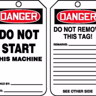 Safety Tags, Cardstock, 3-1/8" W x 5-7/8" H, English