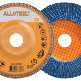 AllSteel™ Flap Disc, 5" x 7/8", Type 27, 80 Grit, Zirconia Alumina