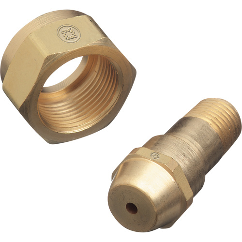 Western Enterprises 300-2 Regulator Nuts & Nipples, Brass & Stainless Steel Regulator Nuts & Nipples, Brass & Stainless Steel - Each