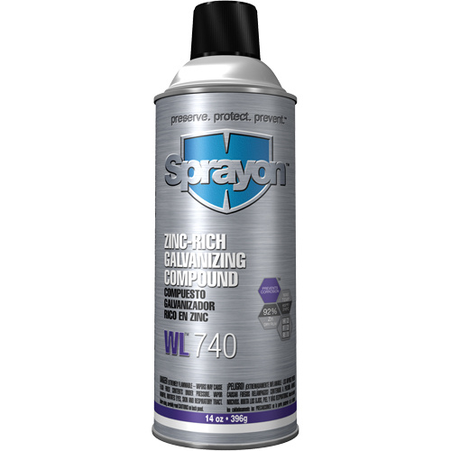 Sprayon SC0740000 WL740 Zinc-Rich Galvanizing Compound WL740 Zinc-Rich Galvanizing Compound, Aerosol Can - Can