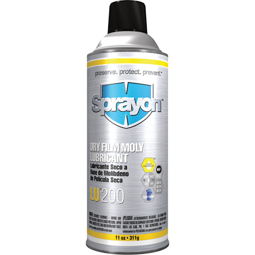 Sprayon SC0200000 LU200 Dry Film Moly Lubricant LU200 Dry Film Moly Lubcricant, Aerosol Can - Can