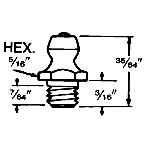 Alemite 1641-B Lubrication Bulk Fittings Lubrication Bulk Fittings - Each