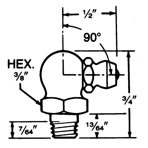 Alemite 1911-B1 Lubrication Bulk Fittings Lubrication Bulk Fittings - Each