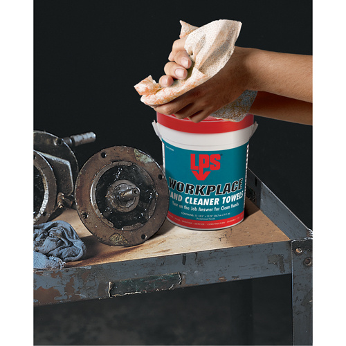 LPS 09200 Workplace Hand Cleaner Towels Workplace Hand Cleaner Towels, 72 Wipes, 10-1/2" x 12-1/4" - Each