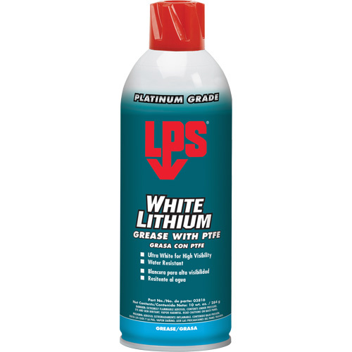 LPS C03816 White Lithium Grease With PTFE, Aerosol Can-(Can)
