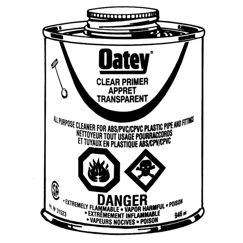 Oatey 31528 Clear Primer Clear Primer, 946 ml, Brush Top Can - Can