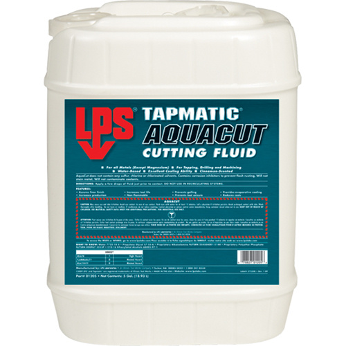 LPS C01205 Tapmatic AquaCut Cutting Fluids, 5 gal.-(Pail)