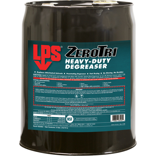 LPS C03505 ZeroTri Heavy-Duty Degreaser, Pail-(Pail)