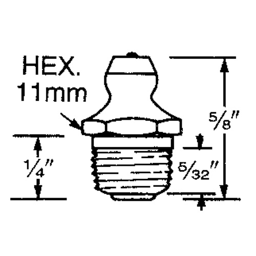 Alemite 2109 Fitting Fitting, 10 mm Thread - Each