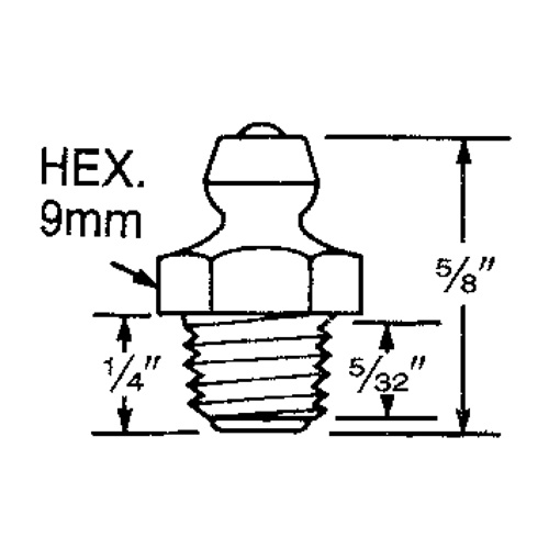 Alemite 2103 Fitting Fitting, 8 mm Thread - Each
