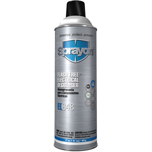 Sprayon SC0848T00 EL848 Flash Free® Electrical Degreaser EL848 Flash Free<sup>®</sup> Electrical Degreaser, Aerosol Can - Can
