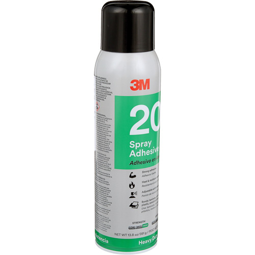 3M 20-20OZ-IND 20 Heavy Duty Spray Adhesive, Clear, Aerosol Can-(Can)