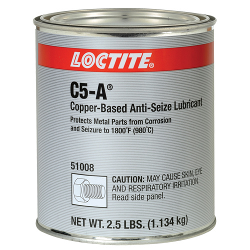 Loctite 234204 Loctite® 8008 C5-A Copper Anti-Seize Lubricant Loctite<sup>®</sup> 8008 C5-A Copper Anti-Seize Lubricant, 2.5 lbs., Can, 1800°F (982°C) Max Temp. - Can