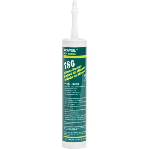 Dow Corning 786-CL-CART Silicone Sealant, 300 ml, Cartridge, Clear-(Each)