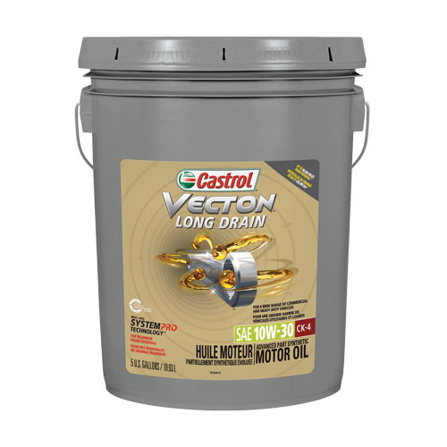 Castrol 15ABF4 VECTON CK-4 LD 10W30 Motor Oil, 18.9 L, Pail - (Pail)