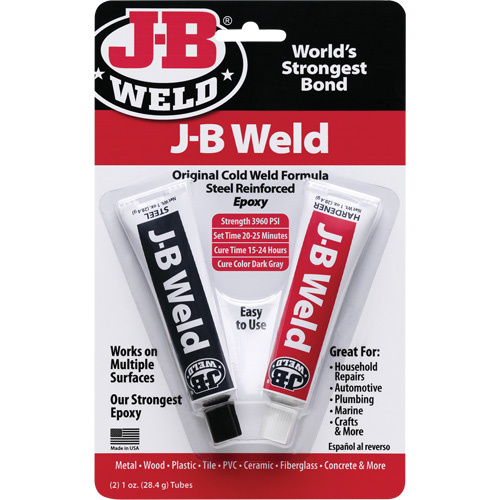 J-B Weld 8265SCAN Epoxy Epoxy, Two-Part, Tube, 2 oz., Grey - Each