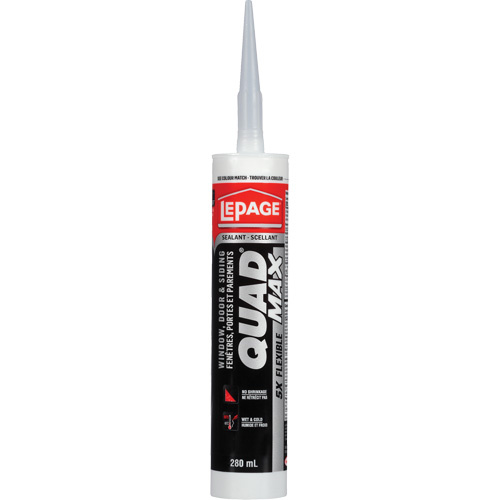 Lepage 1869816 Quad Max Siding & Window Sealant, 280 ml, Tube, White-(Each)