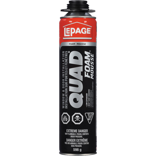 Lepage 1482482 Quad Foam Window & Door Installation Foam, Aerosol Can, Tan-(Can)