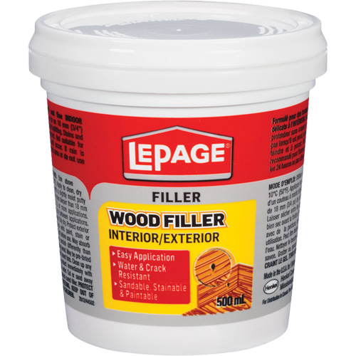 Lepage 462073 Interior and Exterior Wood Filler, 500 ml-(Each)