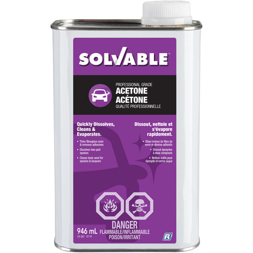 Solvable 53-261 Liquid Acetone Liquid Acetone, 946 ml - Can