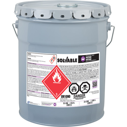 Solvable 53-268 Liquid Acetone Liquid Acetone, 18.9 L - Pail