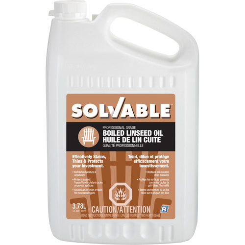 Solvable 53-404 Boiled Linseed Oil Boiled Linseed Oil, Jug, 3.78 L Net Volume - Each