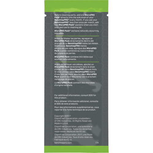 CRC Canada 1751154 MicroPro Pack® Microbial Cleaning Agent MicroPro Pack<sup>®</sup> Microbial Cleaning Agent, 0.5 oz., Packet - Pack